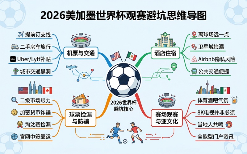 2026世界杯观赛避坑指南：机票酒店、门票捡漏与北美旅行实操攻略